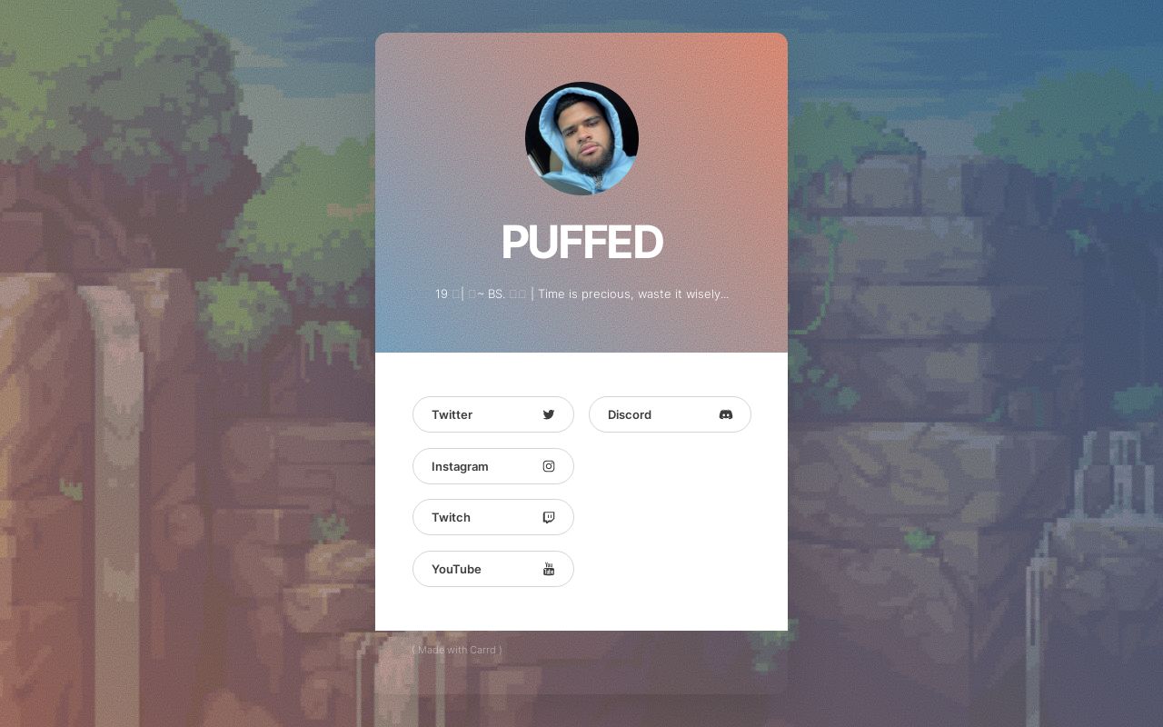 Carrd profile picture for @puffed